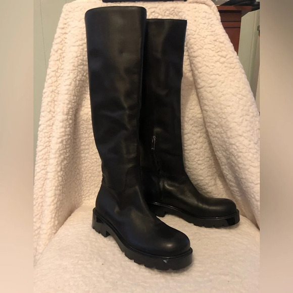 MARC FISHER LTD Phidias Knee High Boot Black Platform Size 5.5 - Picture 2 of 11
